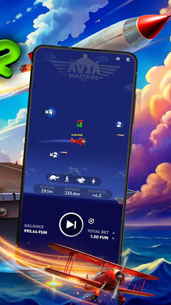 Aviamasters running on a mobile phone browser in portrait mode