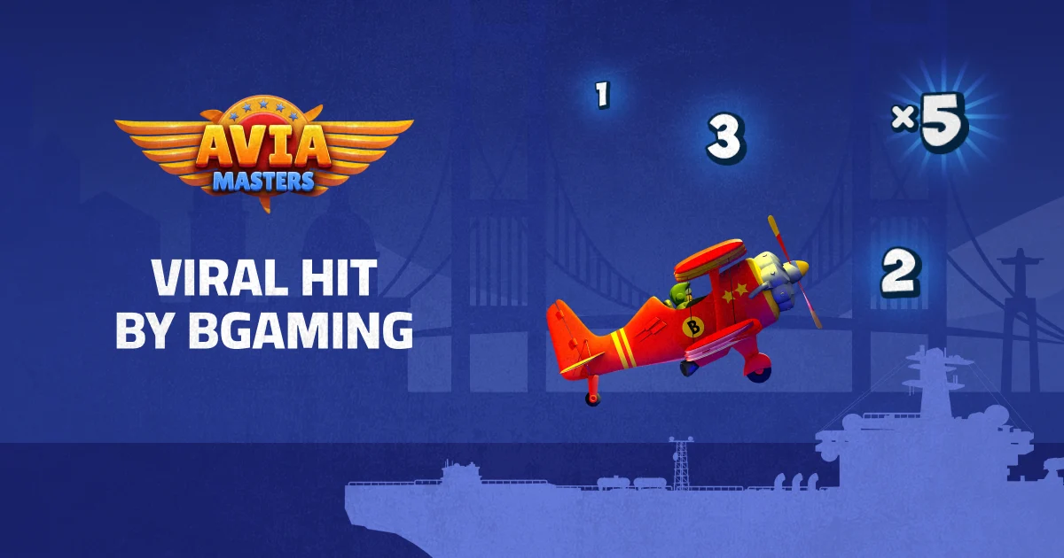 Aviamasters game screen showing the plane mid-flight with a rising multiplier
