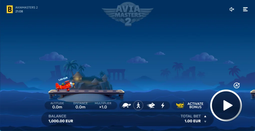Aviamasters round in progress with rising multiplier counter